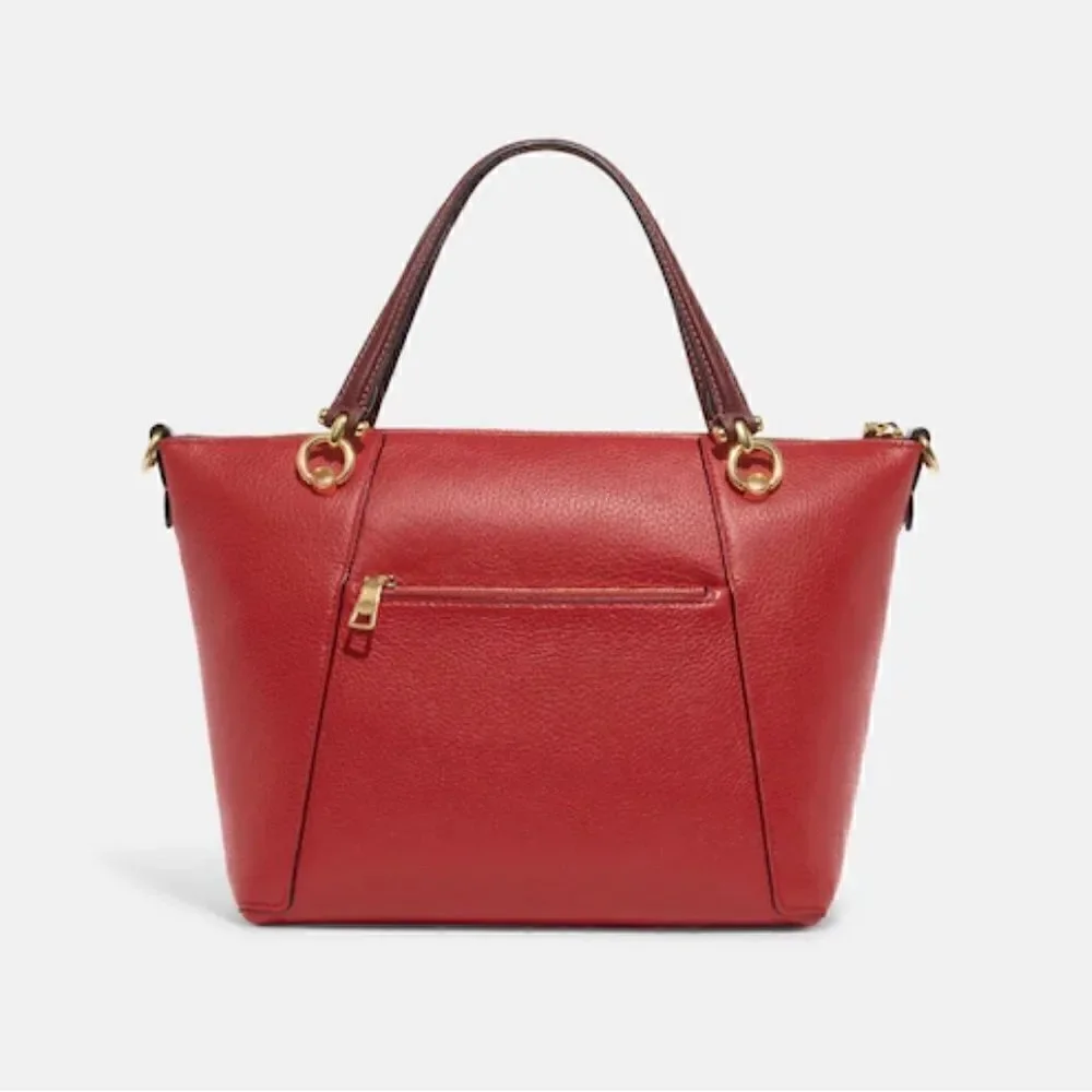 🔥🎁NEW! Coach Kacey Colorblock Satchel Handbag Red Msrp:$378.00
